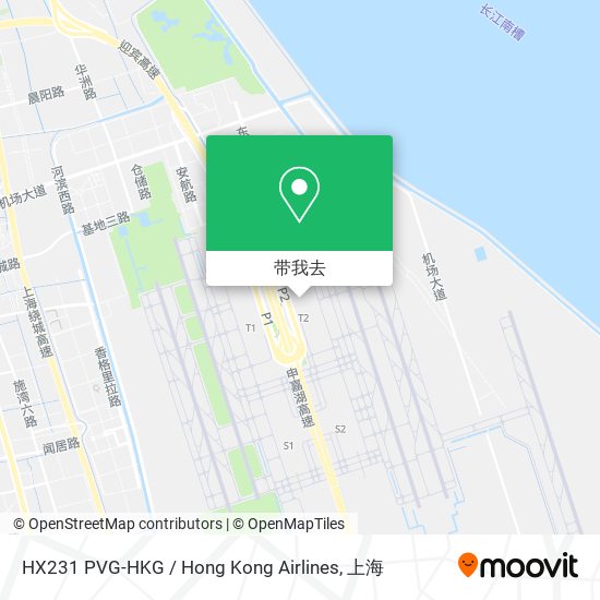 HX231 PVG-HKG / Hong Kong Airlines地图