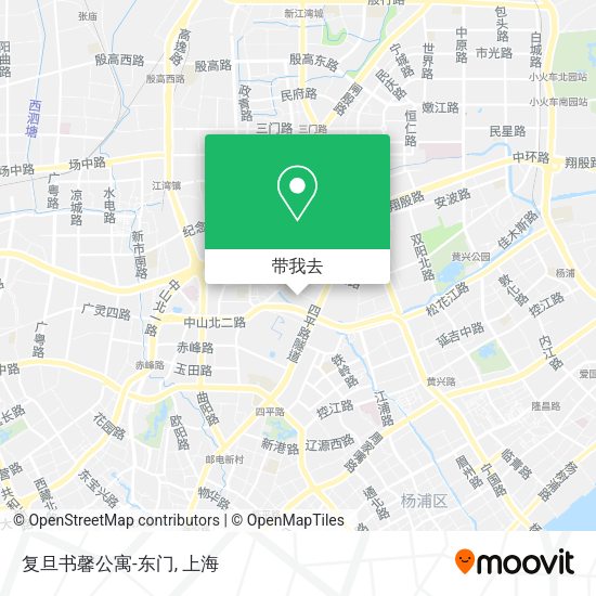 复旦书馨公寓-东门地图