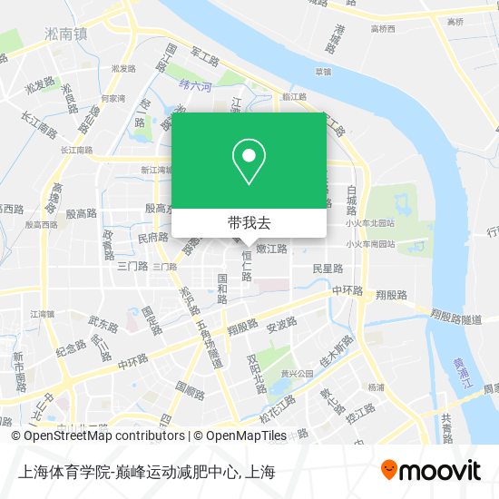 上海体育学院-巅峰运动减肥中心地图