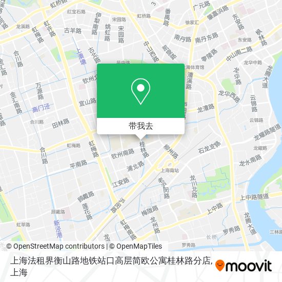 上海法租界衡山路地铁站口高层简欧公寓桂林路分店地图