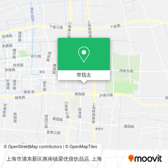 上海市浦东新区惠南镇梁优俍饮品店地图