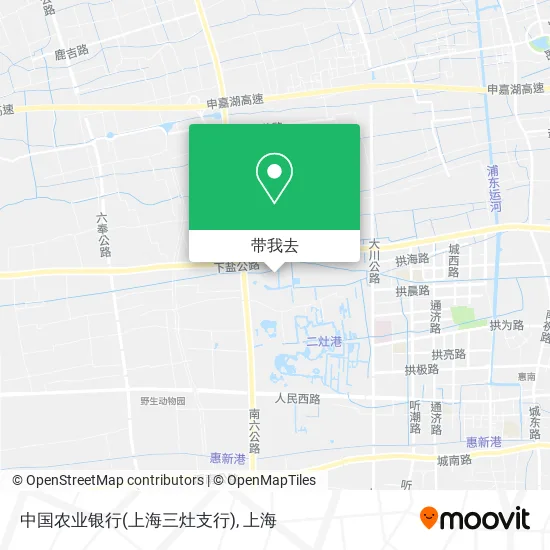 中国农业银行(上海三灶支行)地图