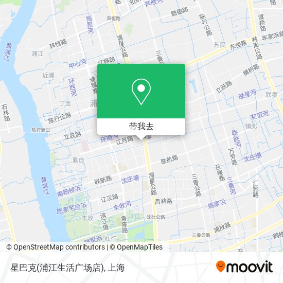 星巴克(浦江生活广场店)地图