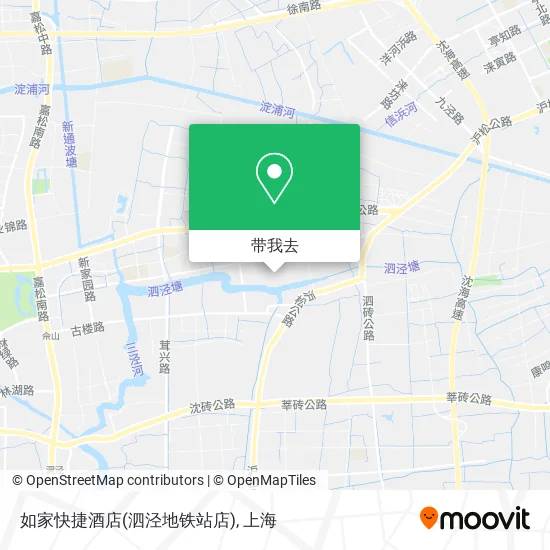 如家快捷酒店(泗泾地铁站店)地图