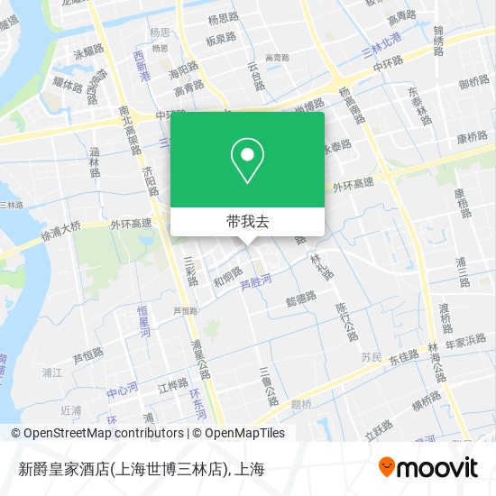 新爵皇家酒店(上海世博三林店)地图