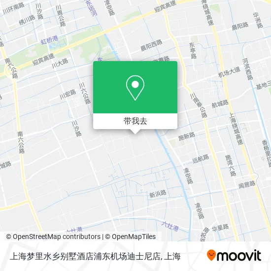 上海梦里水乡别墅酒店浦东机场迪士尼店地图
