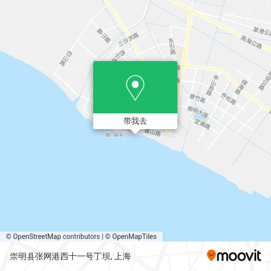 崇明县张网港西十一号丁坝地图