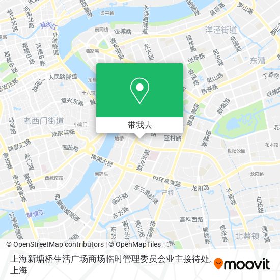 上海新塘桥生活广场商场临时管理委员会业主接待处地图
