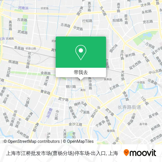 上海市江桥批发市场(曹杨分场)停车场-出入口地图