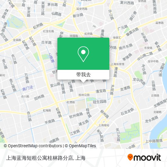 上海蓝海短租公寓桂林路分店地图
