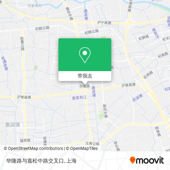 华隆路与嘉松中路交叉口地图