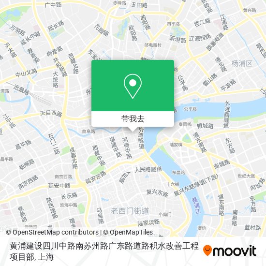黄浦建设四川中路南苏州路广东路道路积水改善工程项目部地图