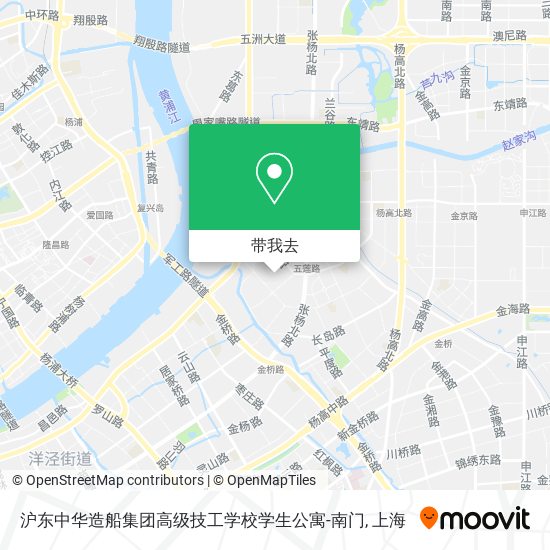 沪东中华造船集团高级技工学校学生公寓-南门地图