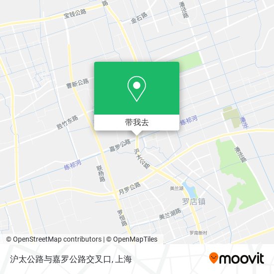 沪太公路与嘉罗公路交叉口地图