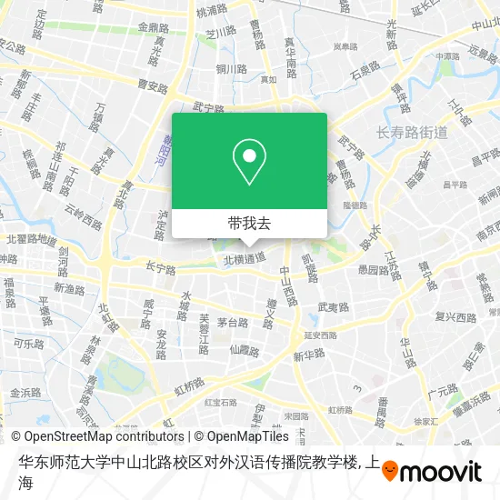 华东师范大学中山北路校区对外汉语传播院教学楼地图
