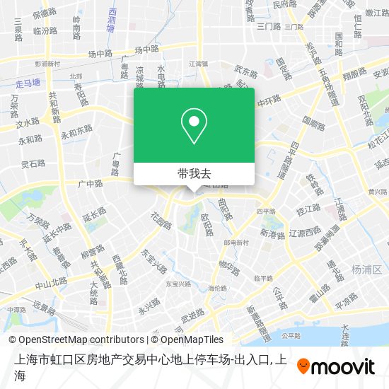 上海市虹口区房地产交易中心地上停车场-出入口地图