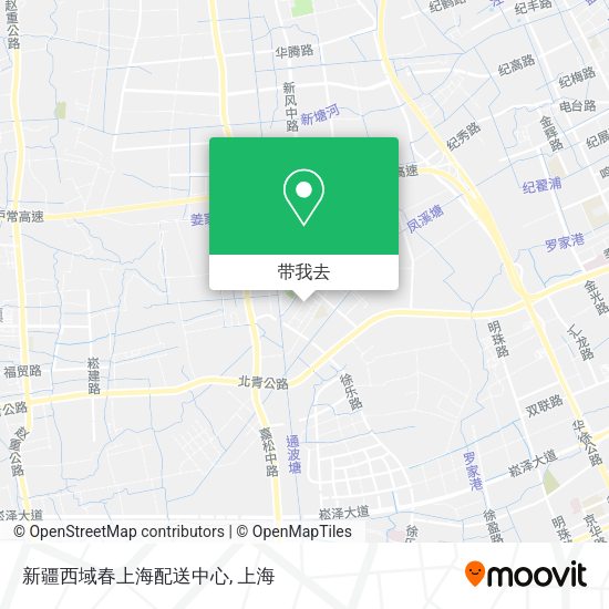 新疆西域春上海配送中心地图