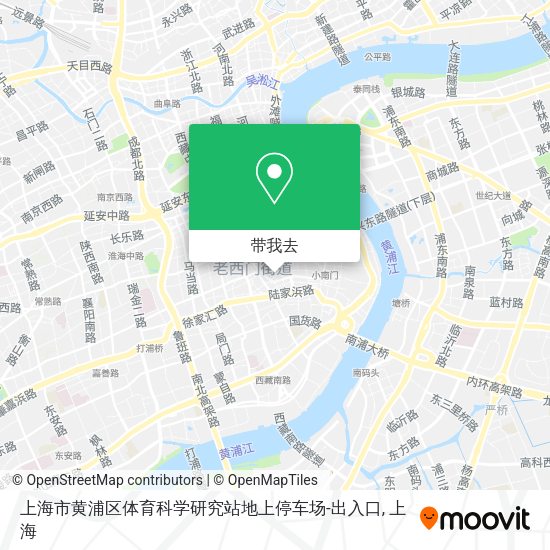 上海市黄浦区体育科学研究站地上停车场-出入口地图