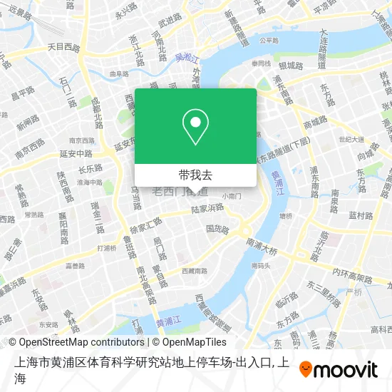 上海市黄浦区体育科学研究站地上停车场-出入口地图