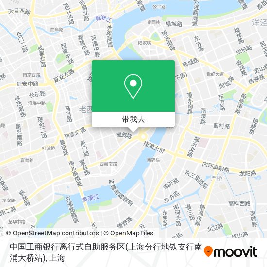 中国工商银行离行式自助服务区(上海分行地铁支行南浦大桥站)地图