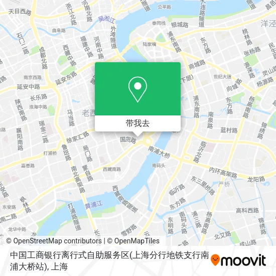 中国工商银行离行式自助服务区(上海分行地铁支行南浦大桥站)地图