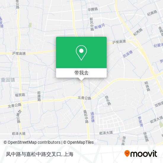 凤中路与嘉松中路交叉口地图