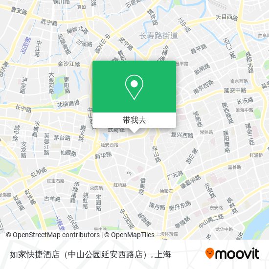 如家快捷酒店（中山公园延安西路店）地图