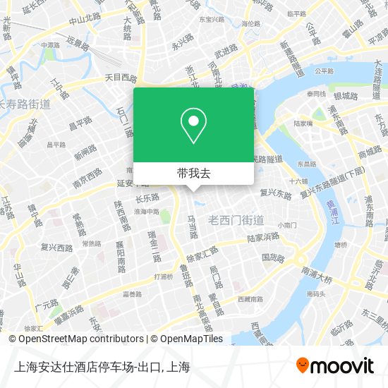 上海安达仕酒店停车场-出口地图
