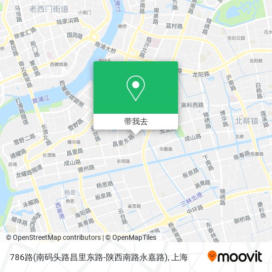786路(南码头路昌里东路-陕西南路永嘉路)地图