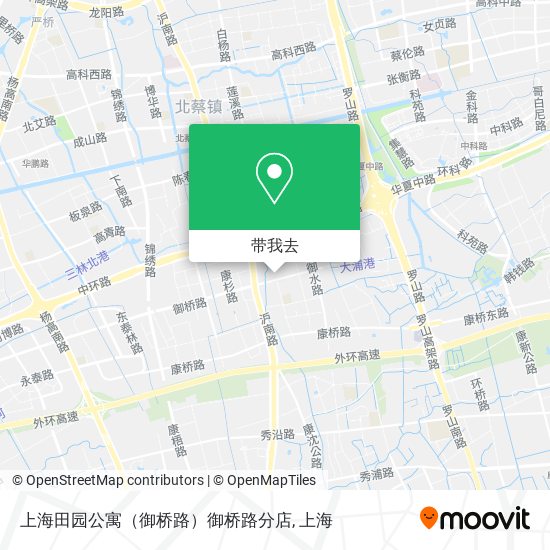 上海田园公寓（御桥路）御桥路分店地图