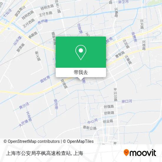 上海市公安局亭枫高速检查站地图