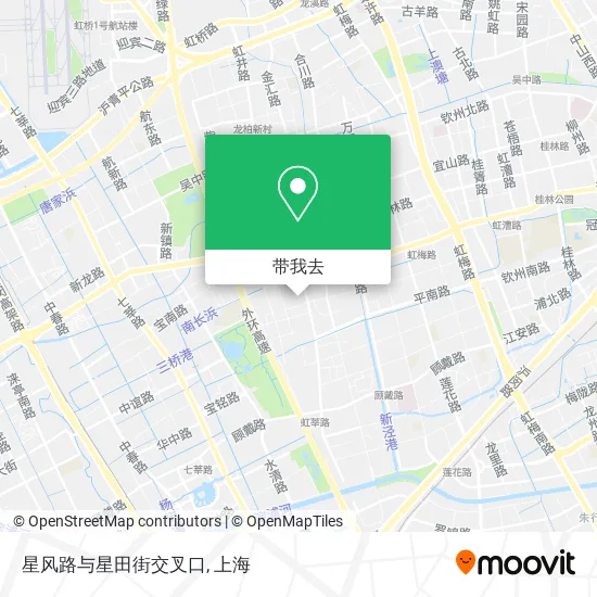 星风路与星田街交叉口地图