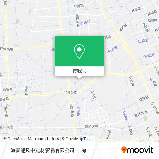 上海青浦凤中建材贸易有限公司地图