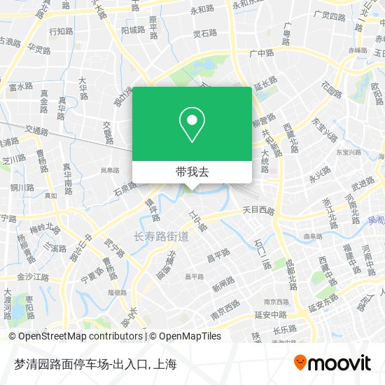 梦清园路面停车场-出入口地图