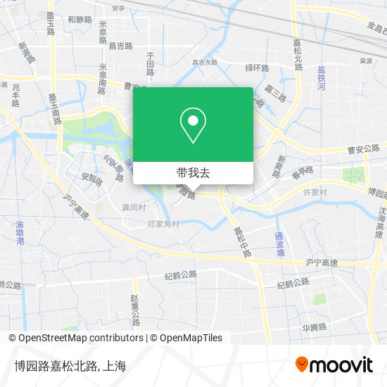 博园路嘉松北路地图