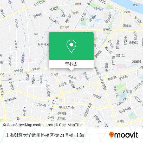 上海财经大学武川路校区-第21号楼地图