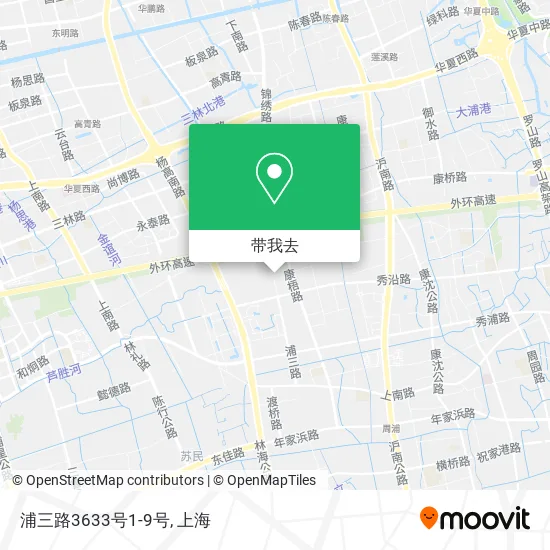 浦三路3633号1-9号地图