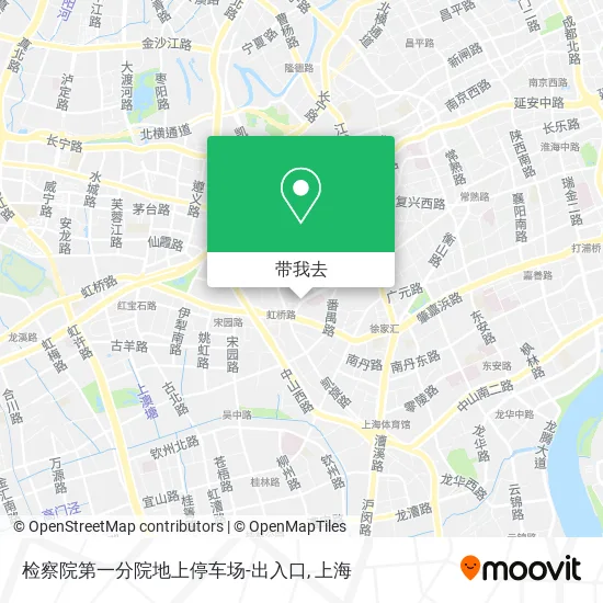 检察院第一分院地上停车场-出入口地图