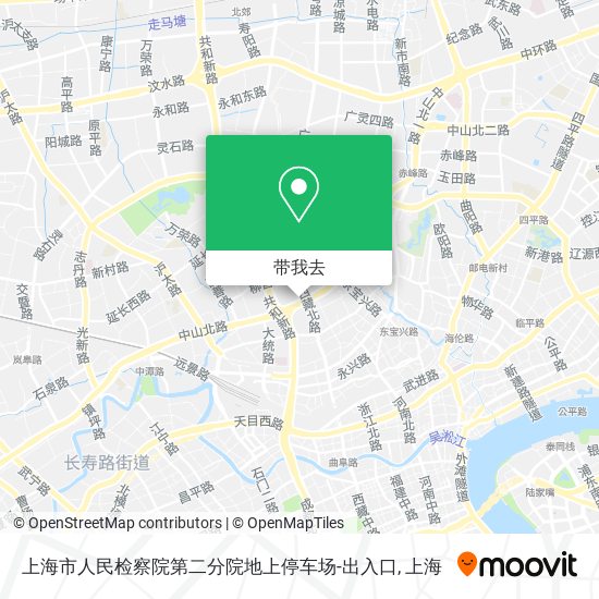 上海市人民检察院第二分院地上停车场-出入口地图