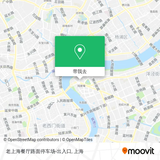 老上海餐厅路面停车场-出入口地图