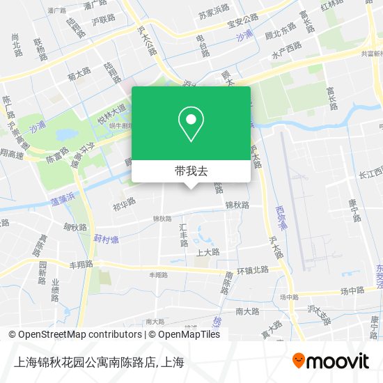 上海锦秋花园公寓南陈路店地图