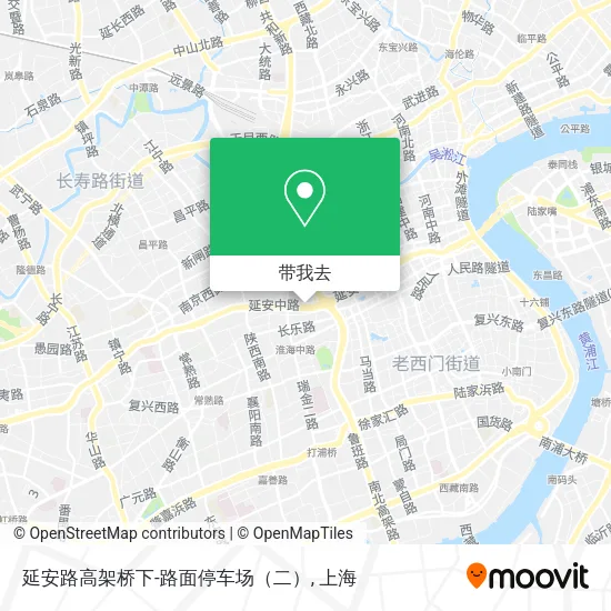 延安路高架桥下-路面停车场（二）地图