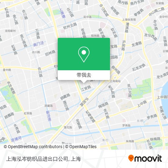上海泓岑纺织品进出口公司地图