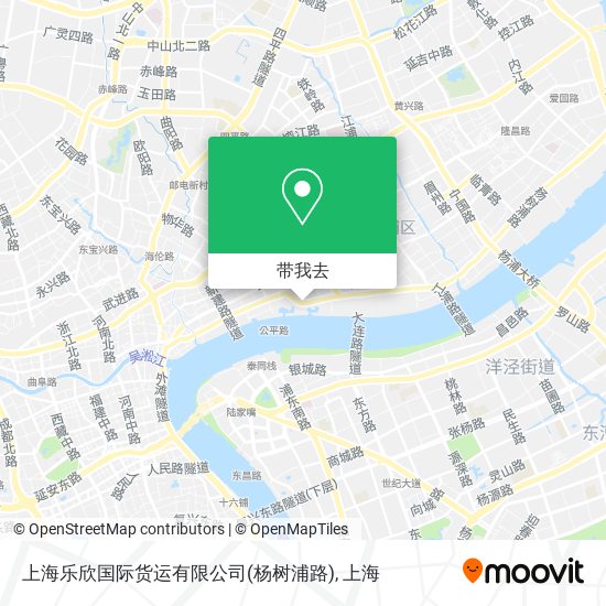 上海乐欣国际货运有限公司(杨树浦路)地图