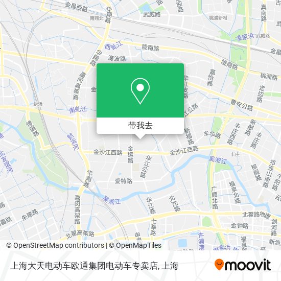 上海大天电动车欧通集团电动车专卖店地图