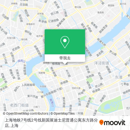 上海地铁7号线2号线新国展迪士尼普通公寓东方路分店地图