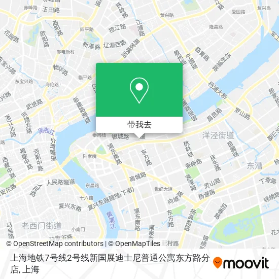 上海地铁7号线2号线新国展迪士尼普通公寓东方路分店地图