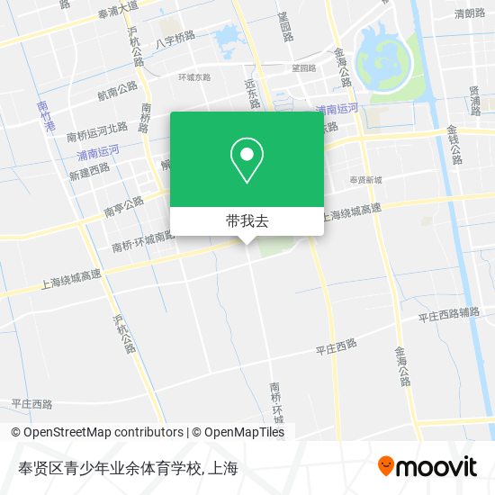 奉贤区青少年业余体育学校地图