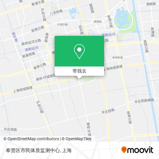 奉贤区市民体质监测中心地图