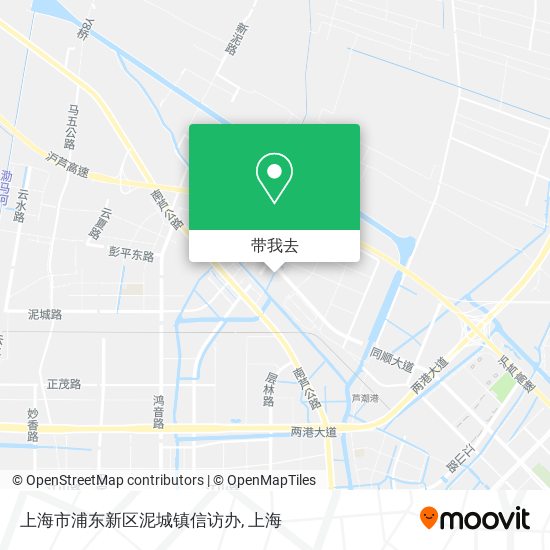 上海市浦东新区泥城镇信访办地图
